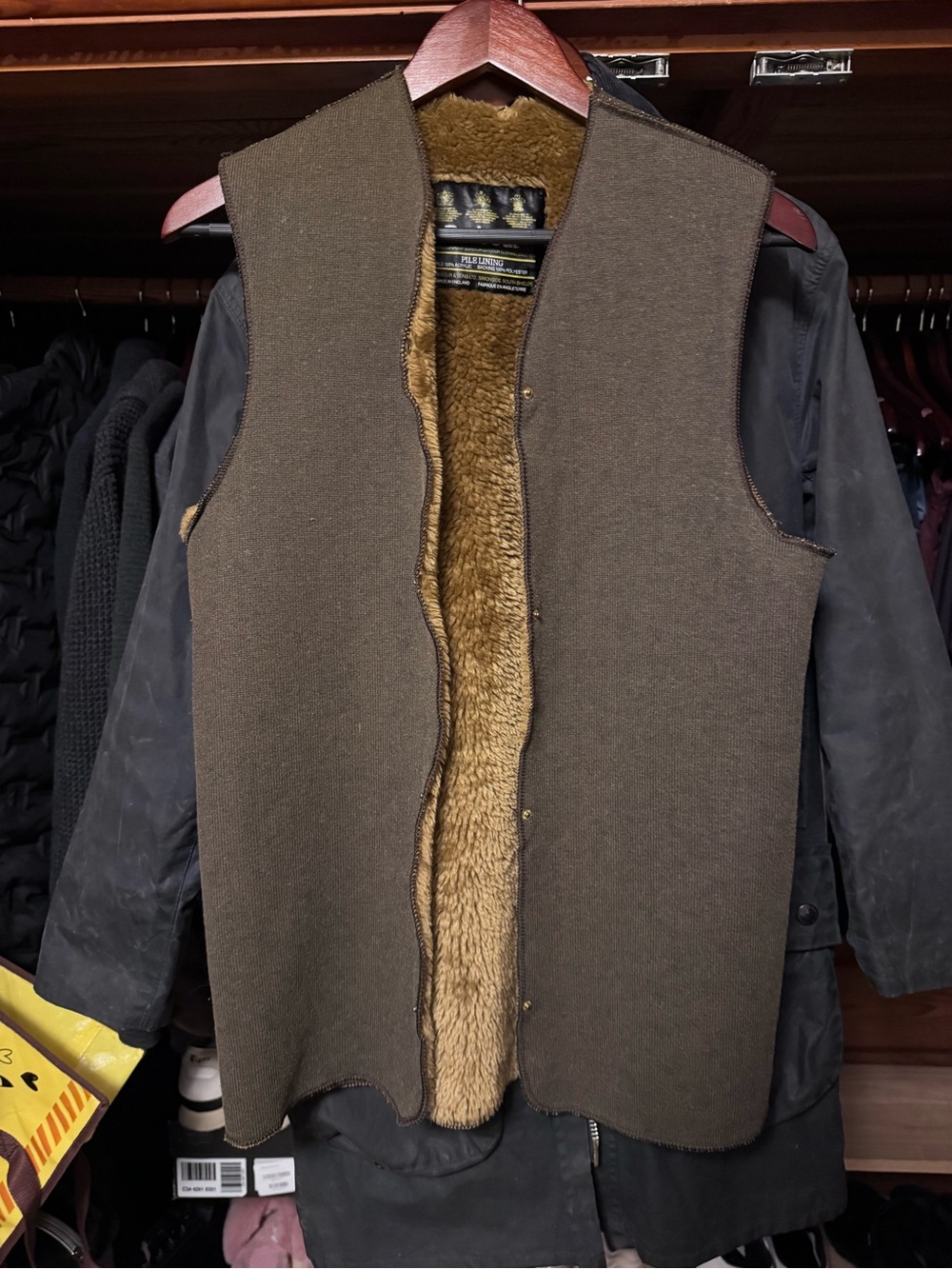 Men's Waxed Cotton Field Jacket - Dark Blue - Picture 6 of 7